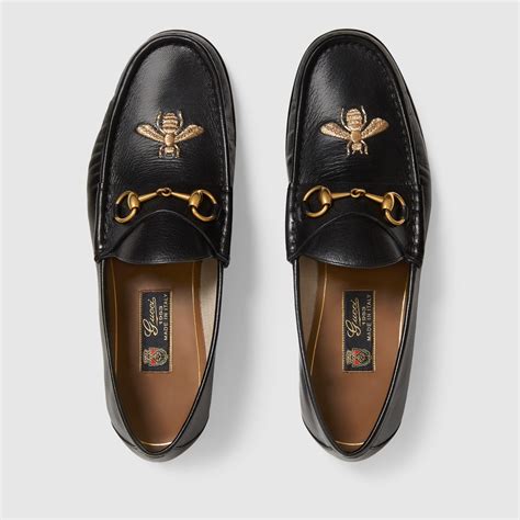 red gucci loafers|Gucci bee loafer.